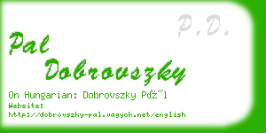 pal dobrovszky business card